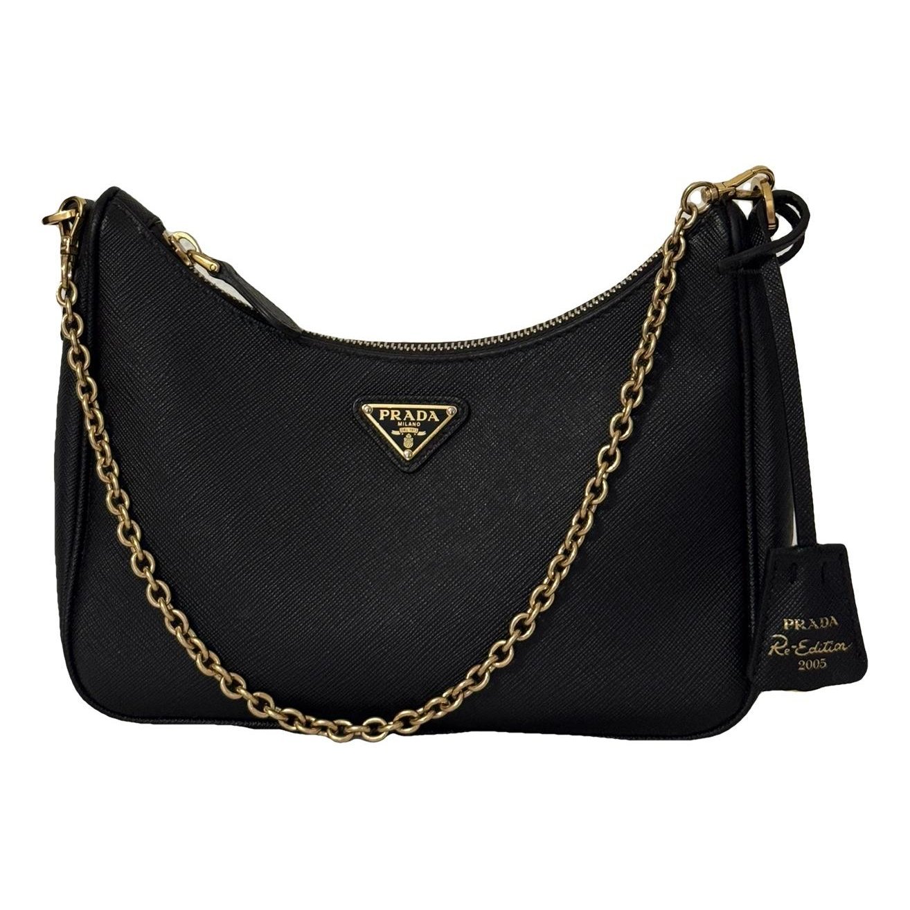 Re-edition leather handbag