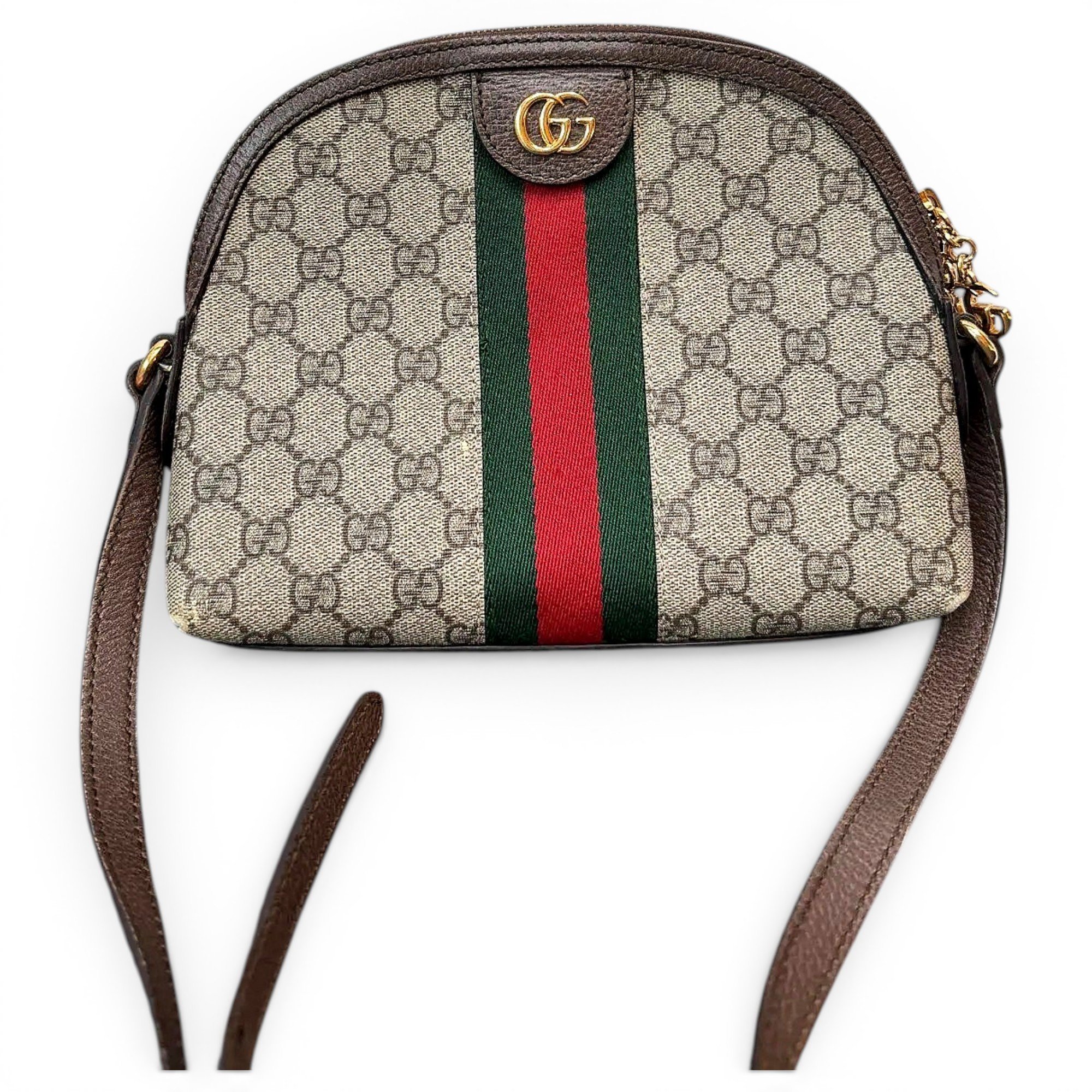 Ophidia Dome leather crossbody bag