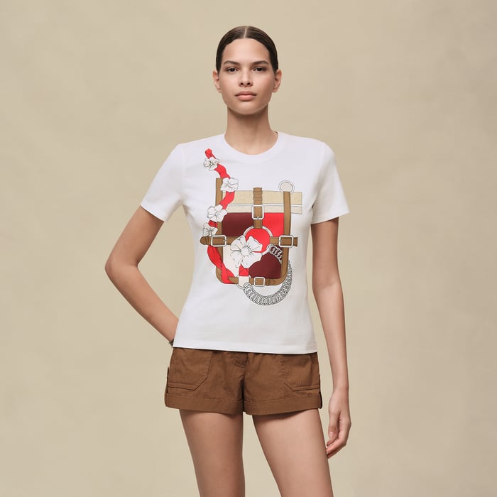 Blanc Printed Micro T-shirt