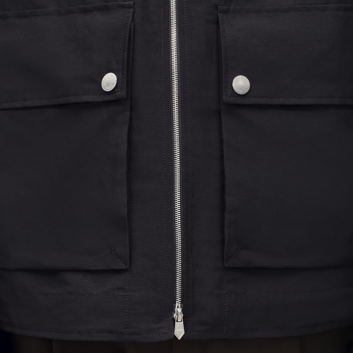 Noir Zipped Hooded Jacket