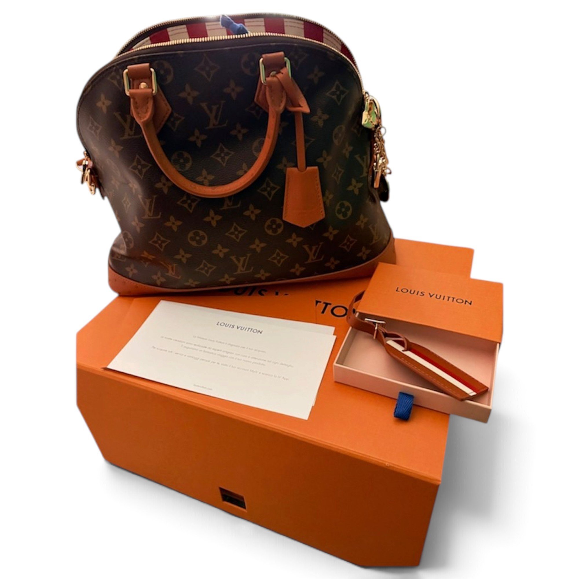 Louis Vuitton Alma leather handbag