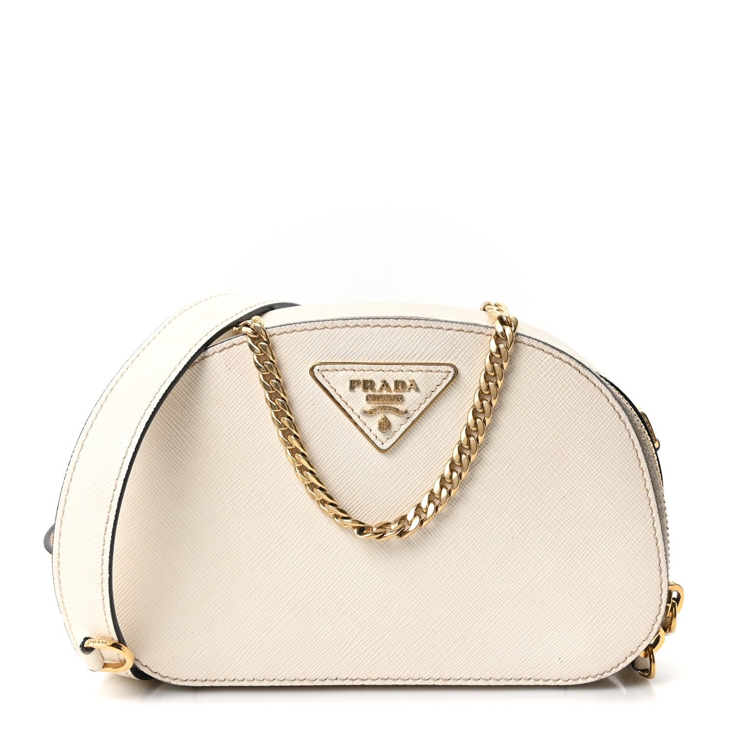 Prada Saffiano Lux Odette Belt Bag White
