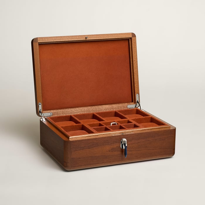 Bleu De Malte Casaque Felin Dans Un Jardin Mexicain Watch and Cufflink Box