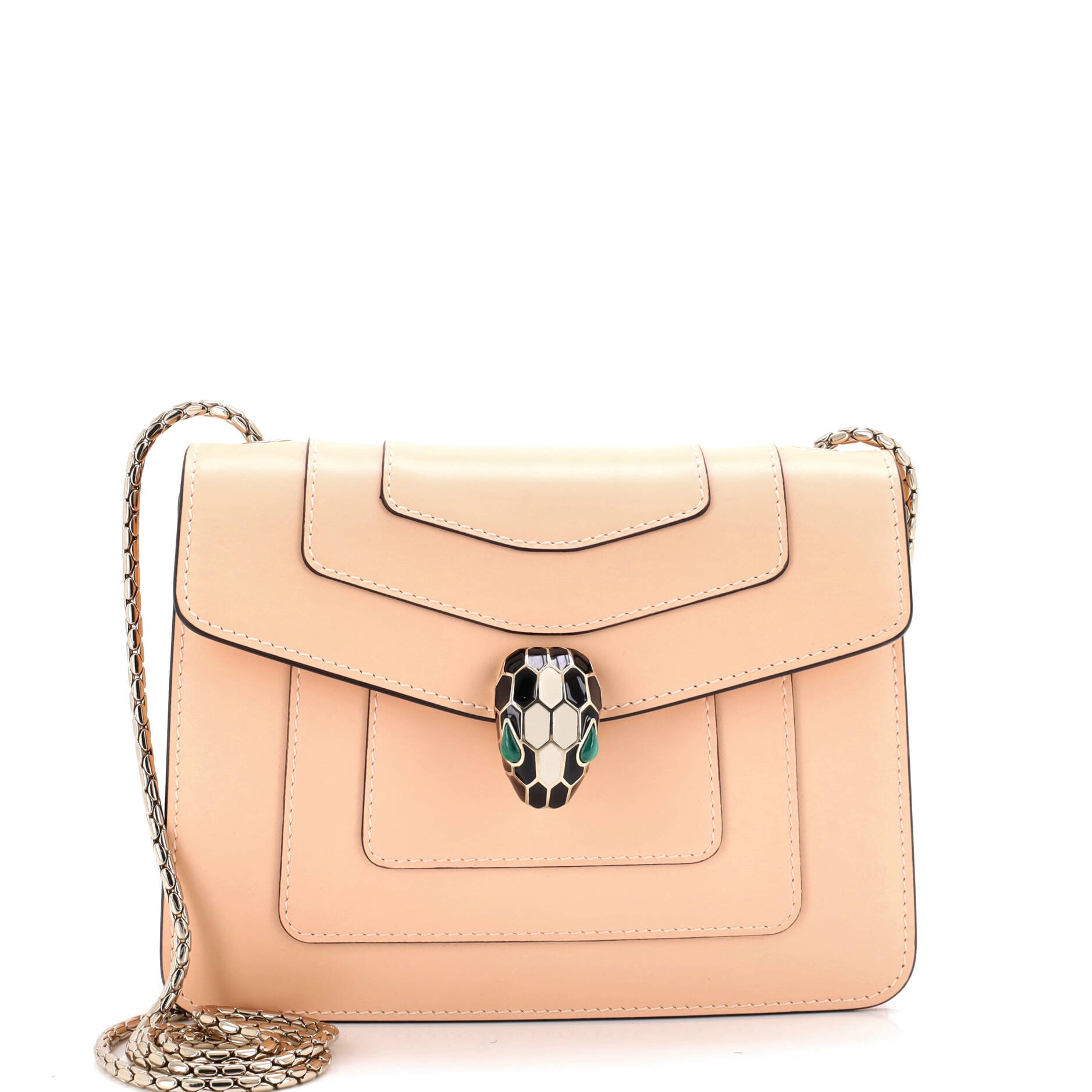 Bvlgari Serpenti Forever Square Shoulder Bag Leather Small