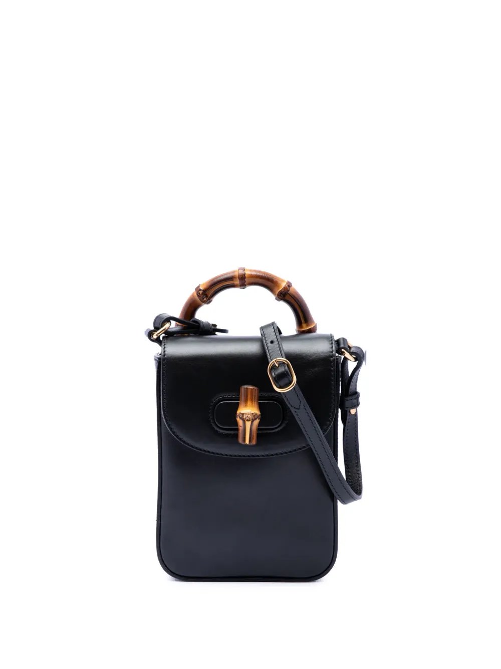 2016-2026 Mini Calfskin Bamboo Top Handle Bag satchel