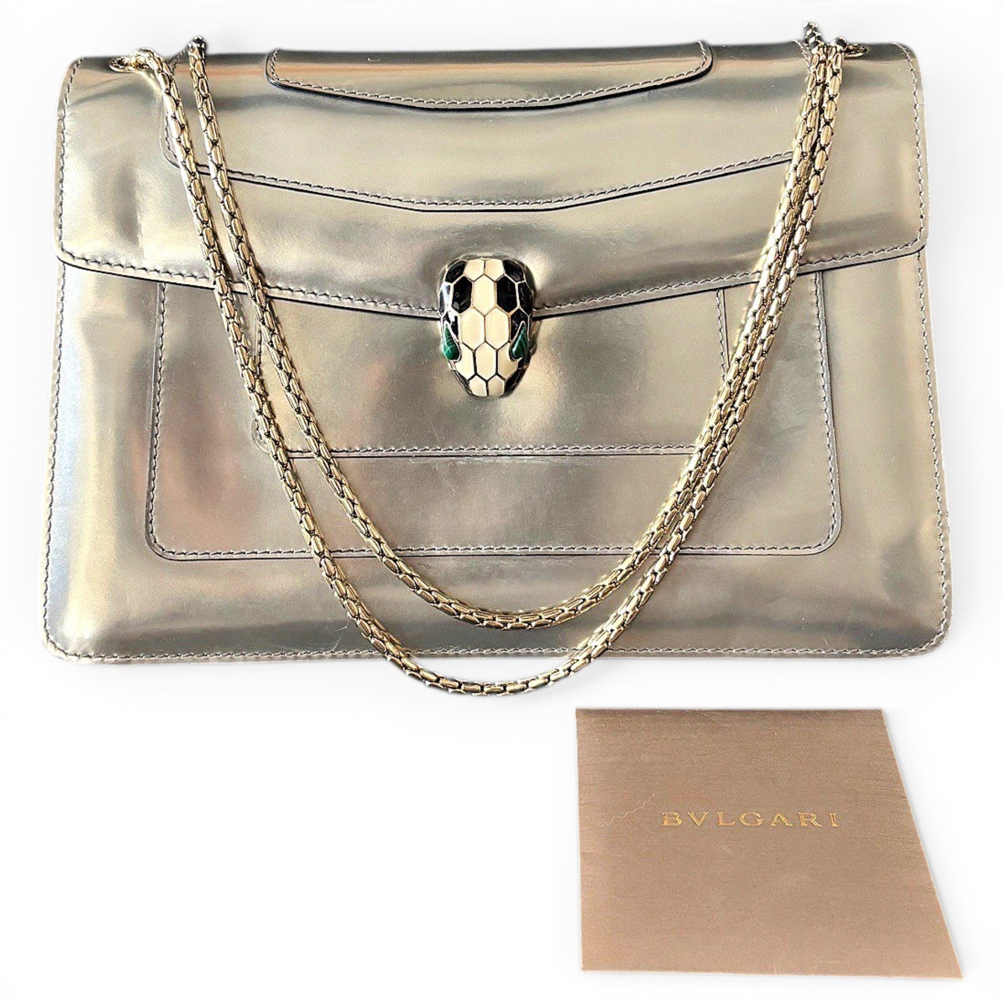 Serpenti leather handbag