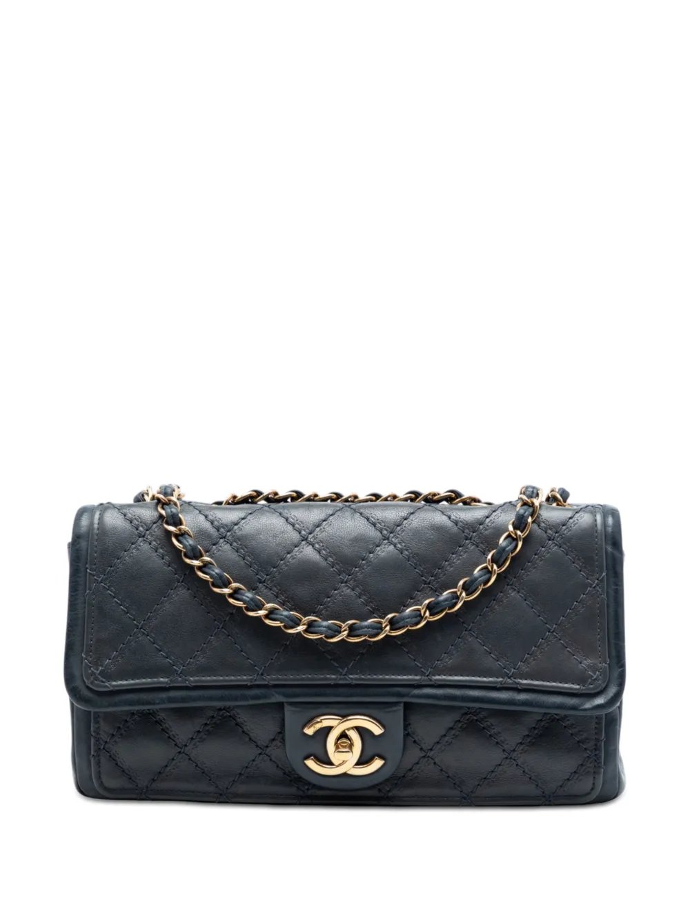 2014 Medium CC Quilted Iridescent Calfskin Sheriff Star Flap shoulder bag