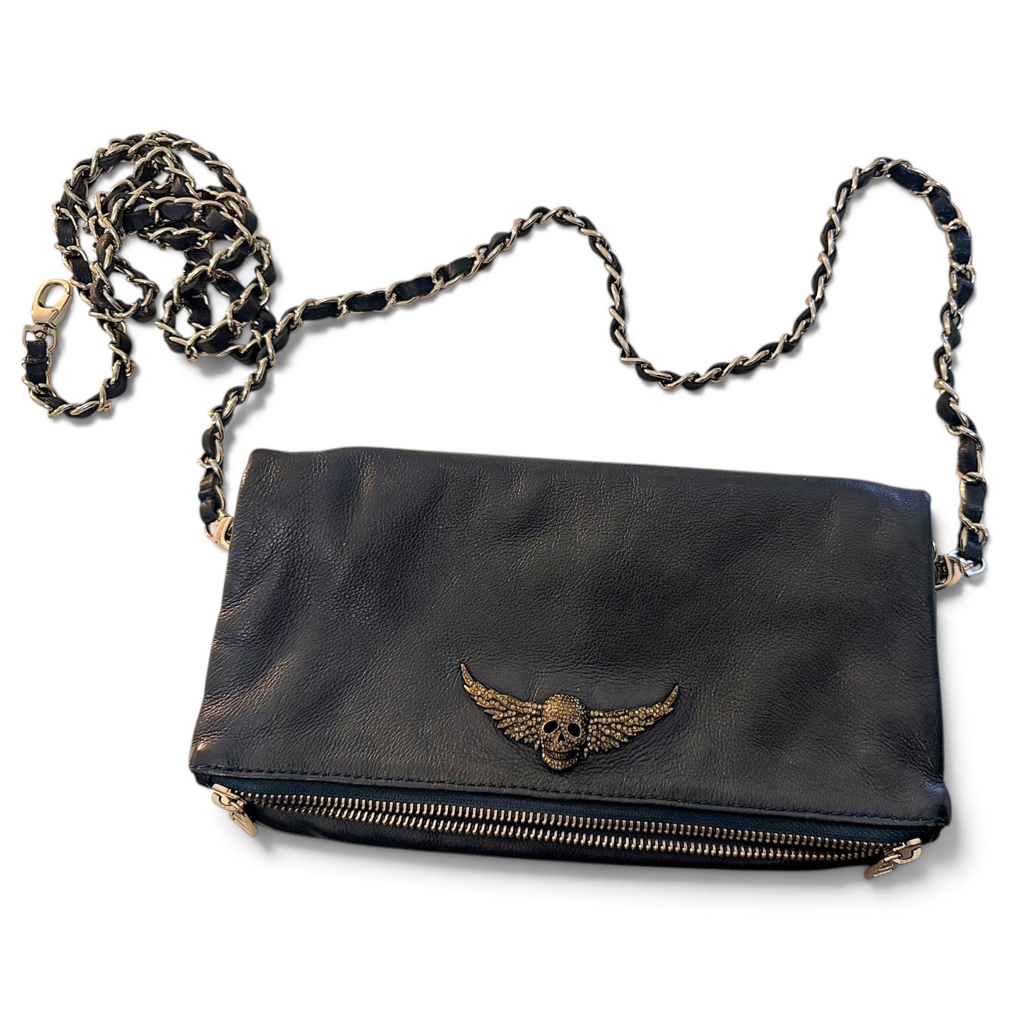 Rock leather crossbody bag