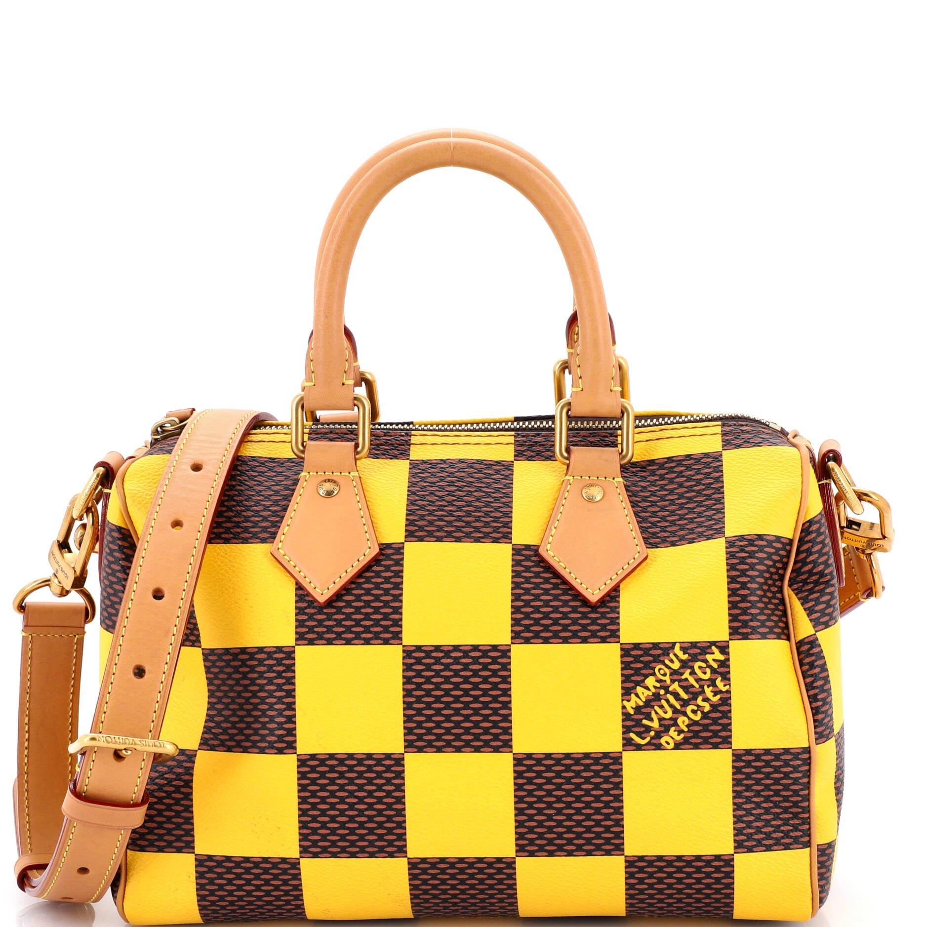 Louis Vuitton Speedy Bandouliere Bag Damier Pop 25