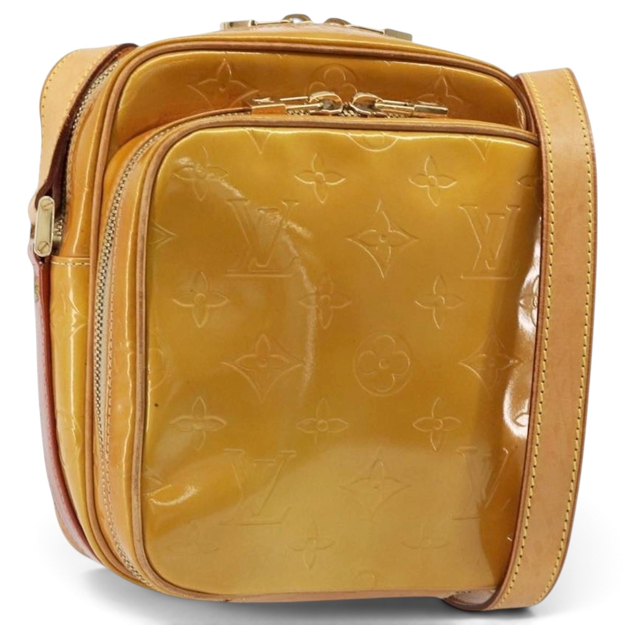 Patent leather handbag