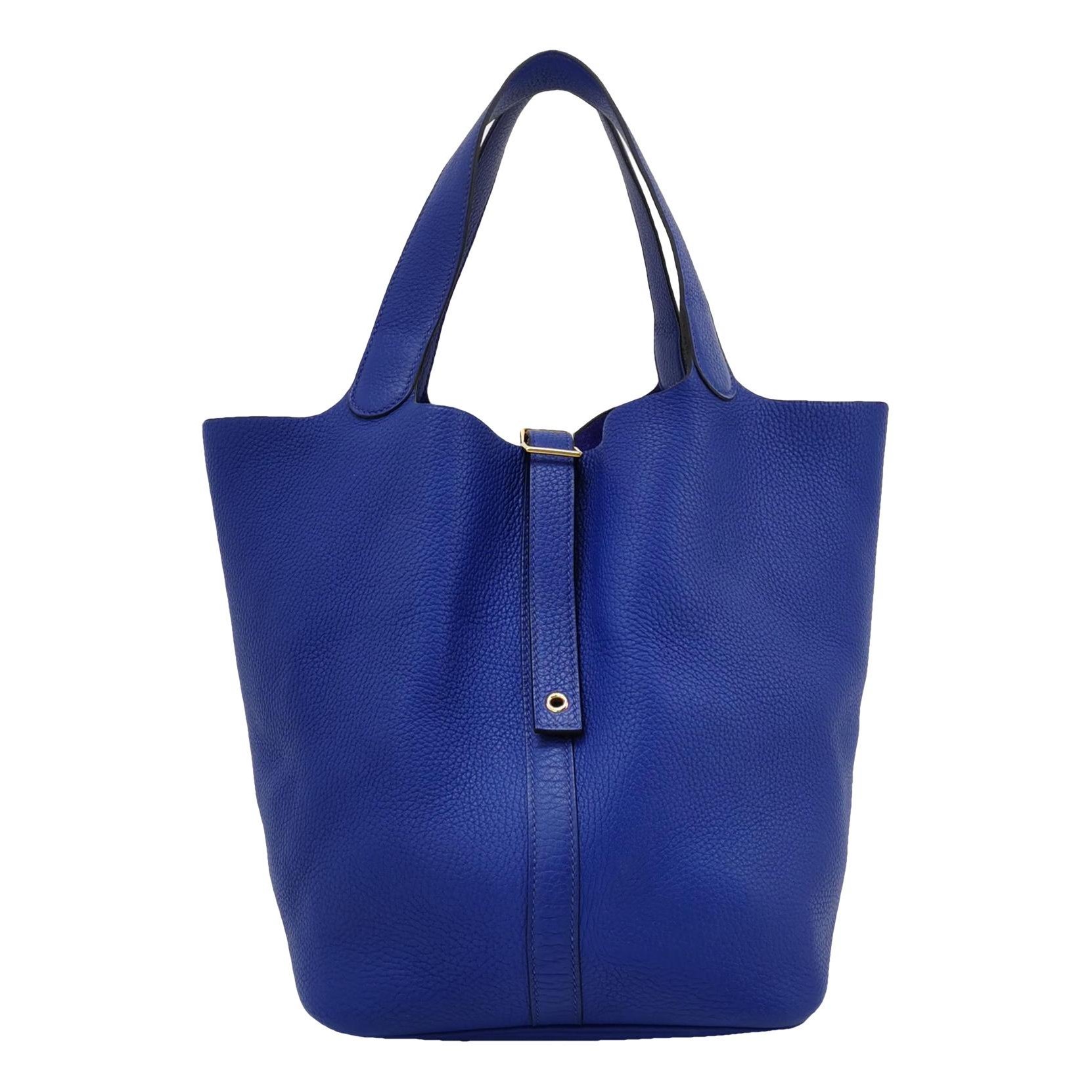 Picotin leather tote