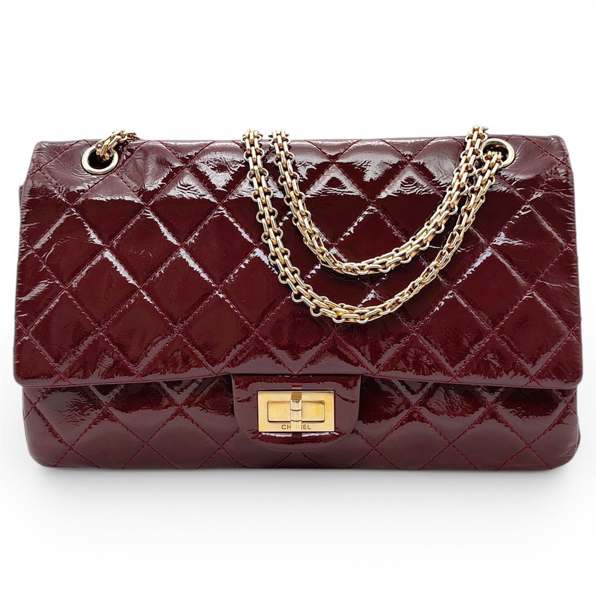 2.55 patent leather handbag