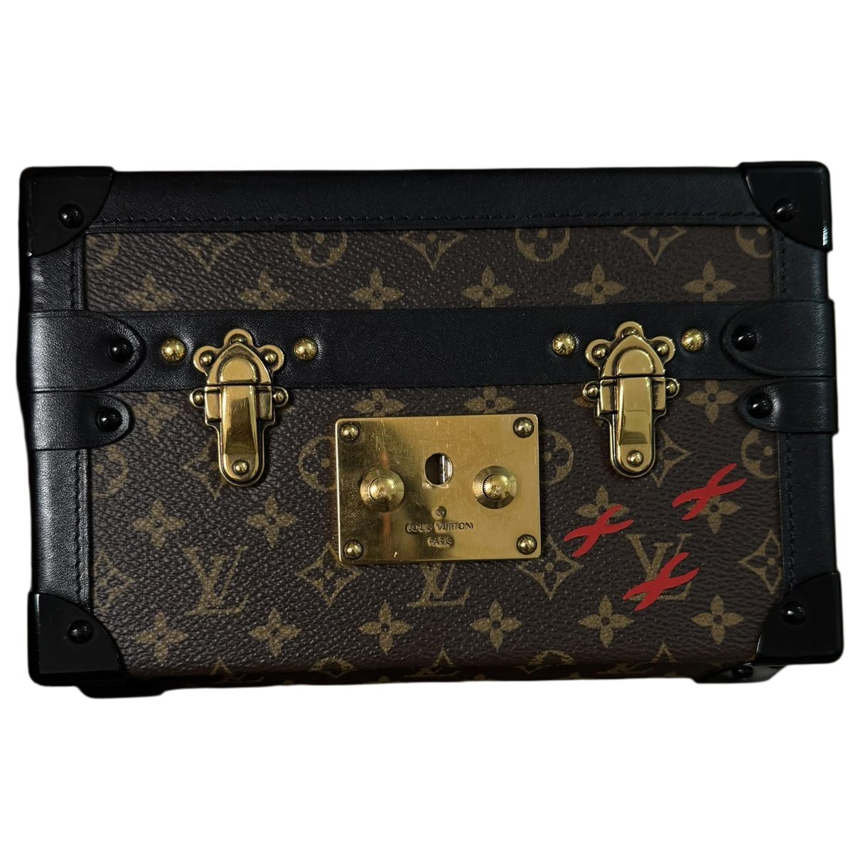 Petite Malle leather crossbody bag