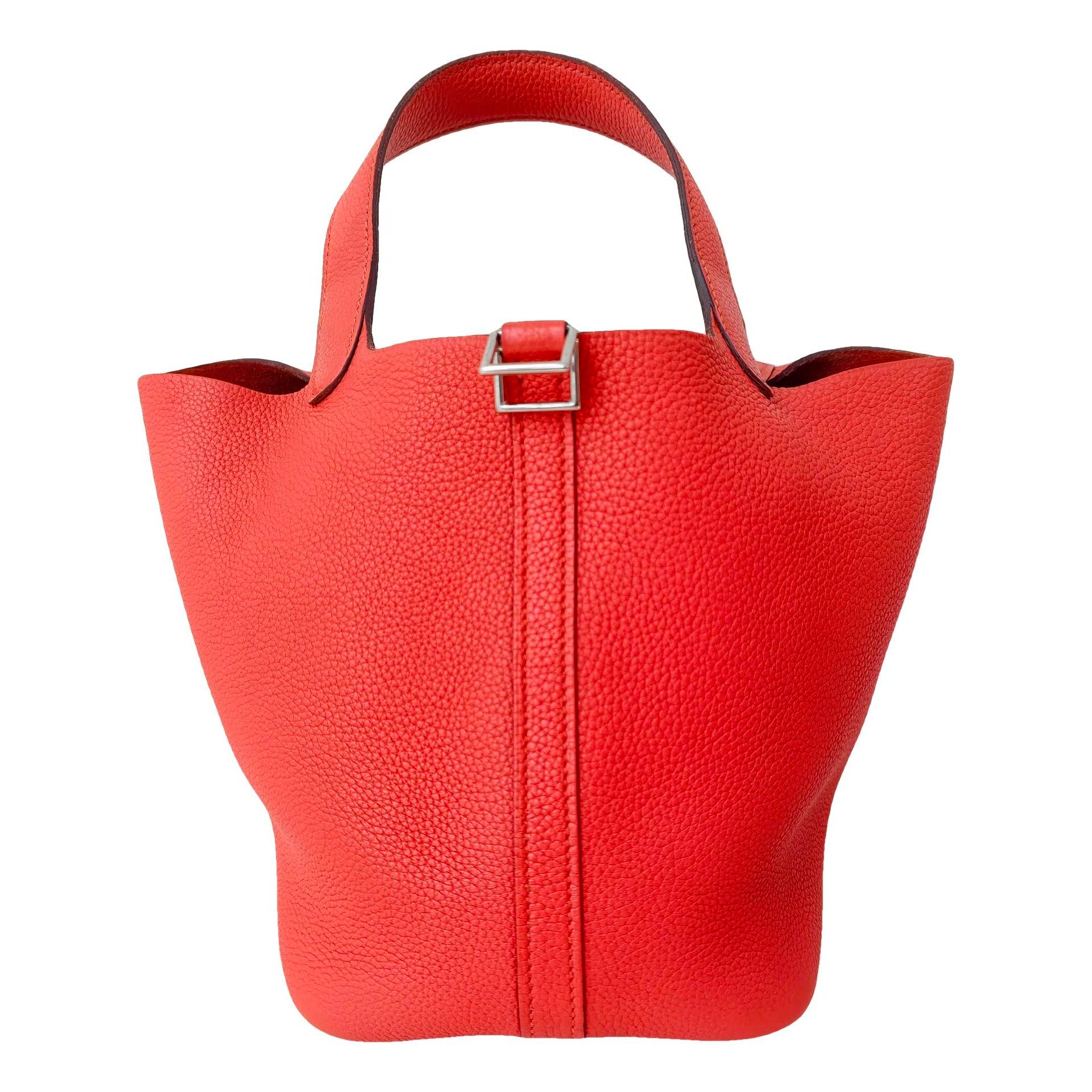 Picotin leather tote