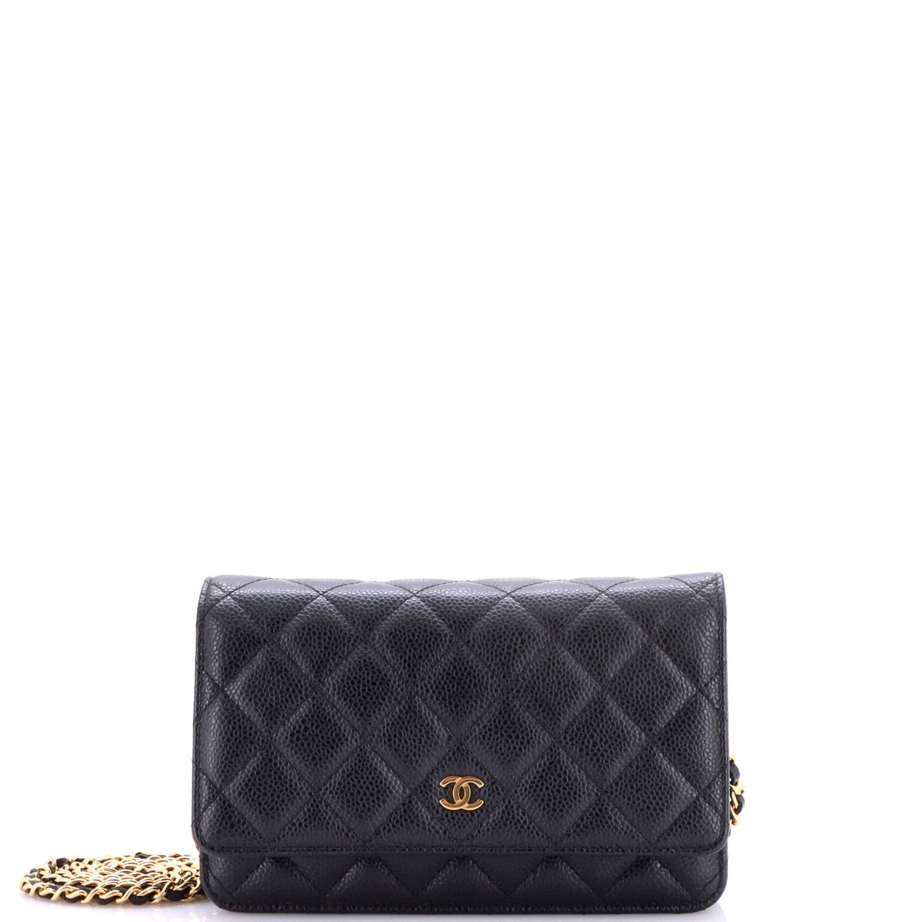 Wallet on Chain Quilted Caviar
