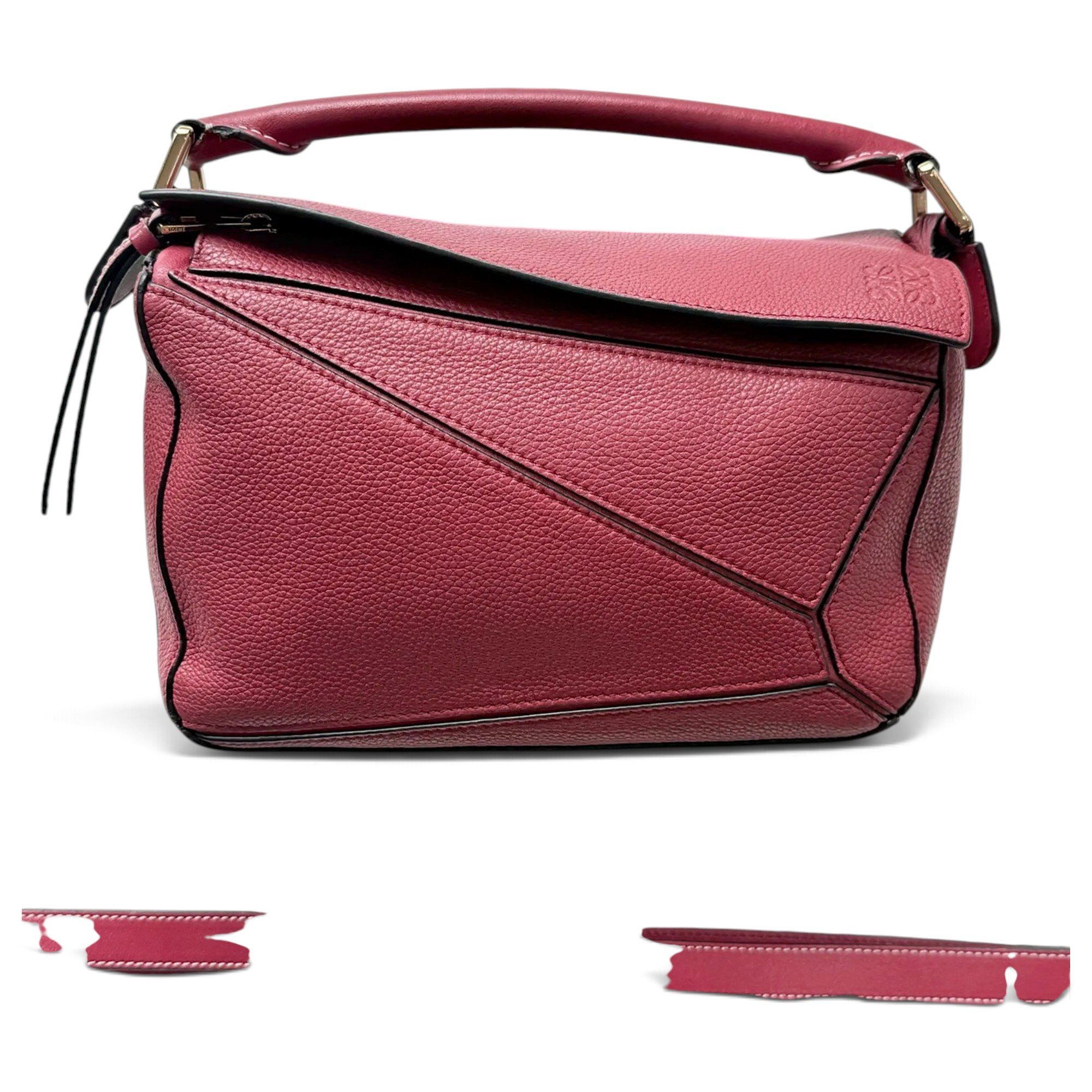 Puzzle leather crossbody bag