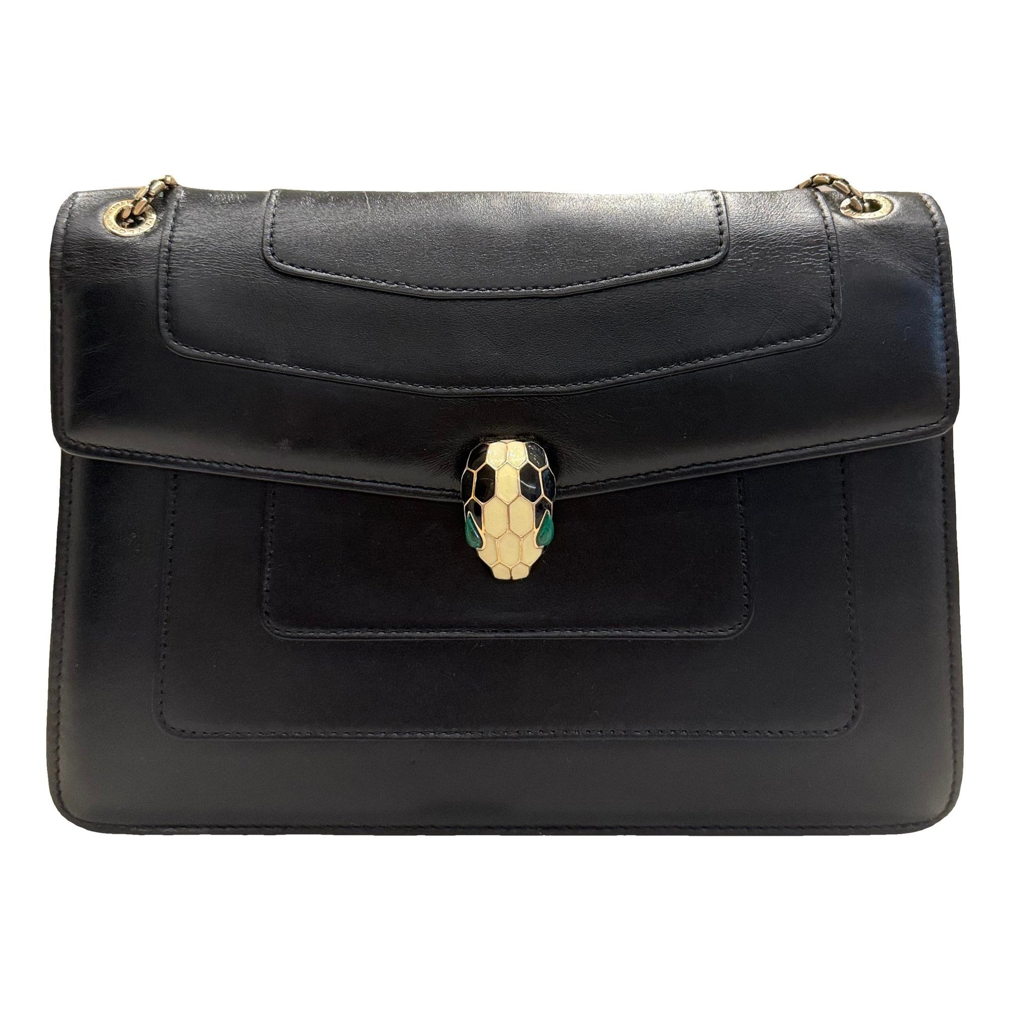 Serpenti leather handbag