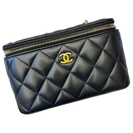 Trendy CC Vanity leather crossbody bag