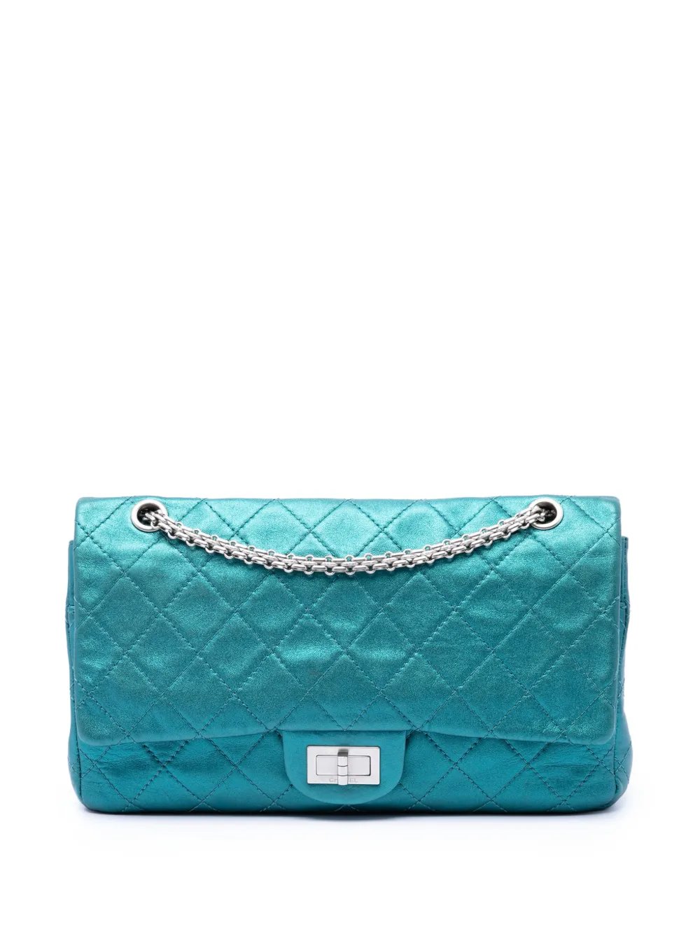 2008-2009 Quilted Metallic Lambskin Reissue 2.55 Double Flap 227 shoulder bag