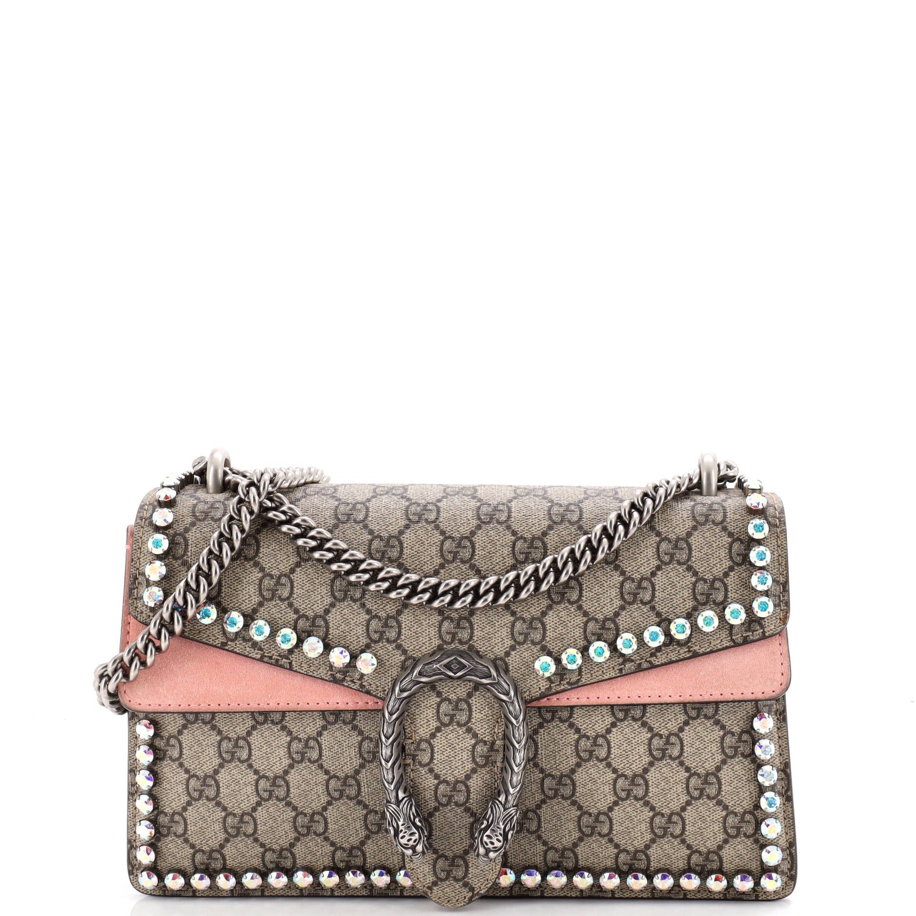 Dionysus Bag Crystal Embellished GG Coated Canvas Small