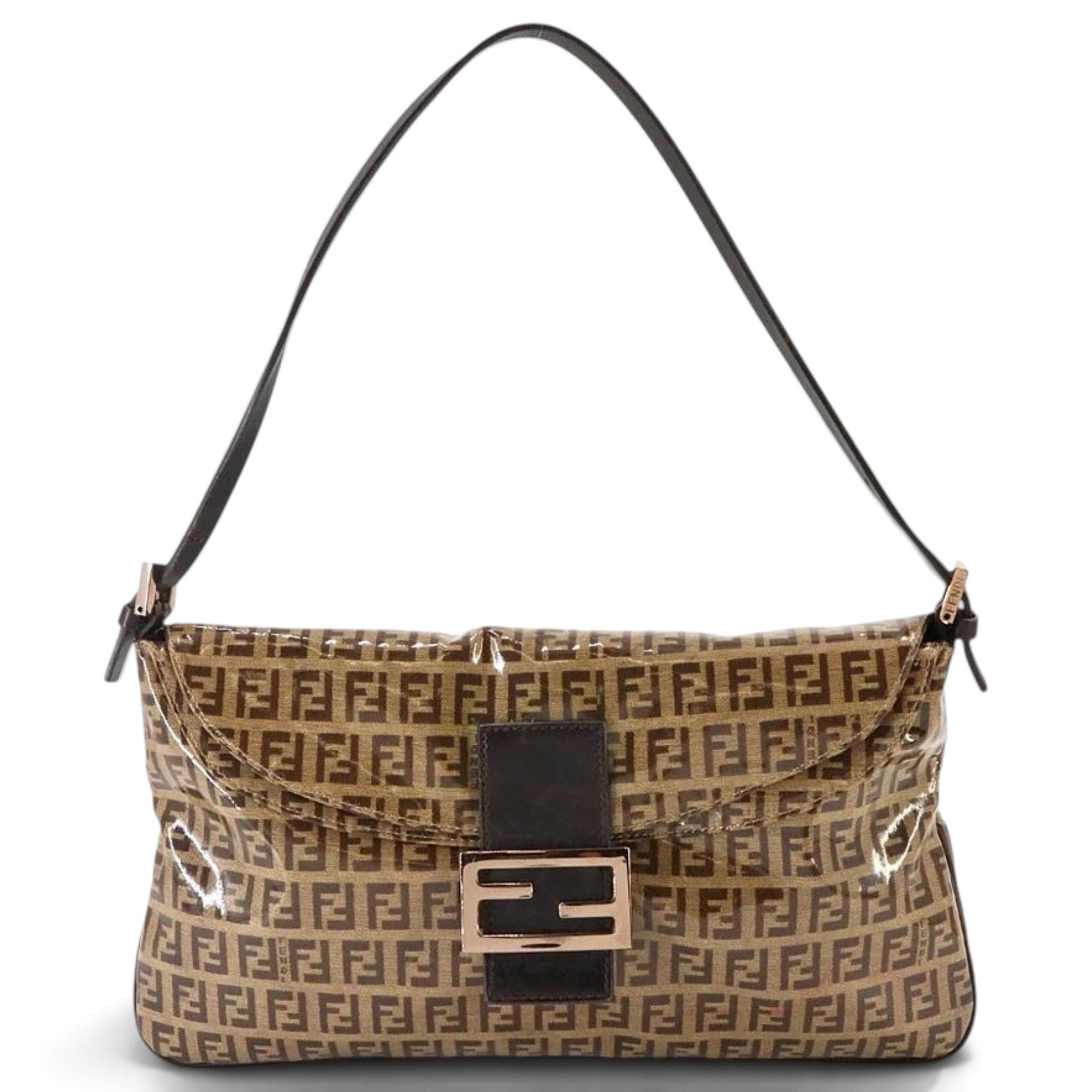 Fendi Baguette patent leather handbag
