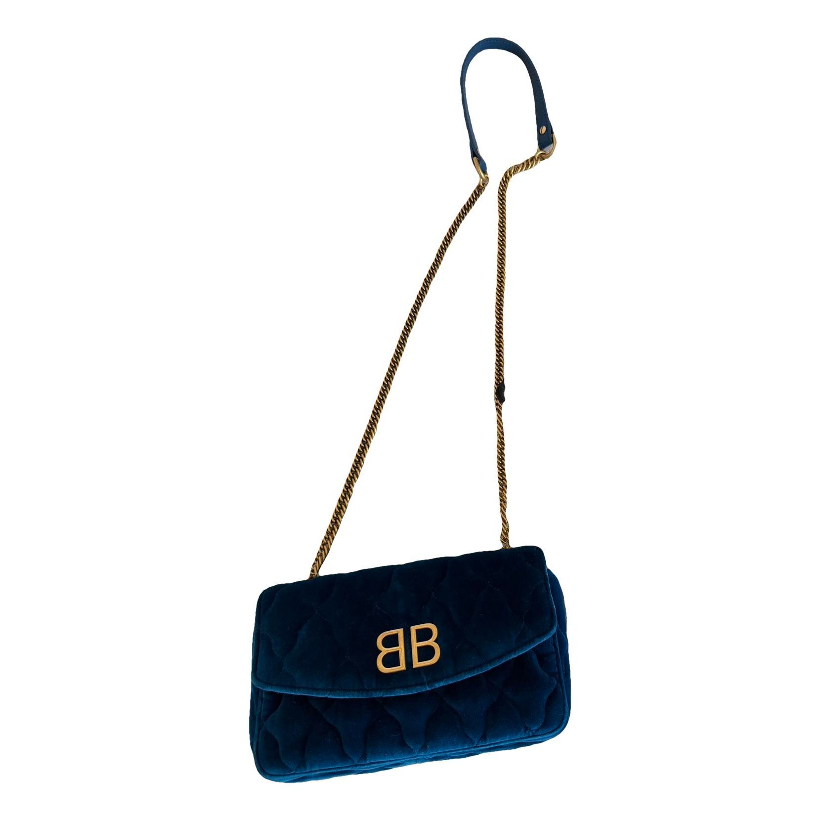 BB chain velvet crossbody bag