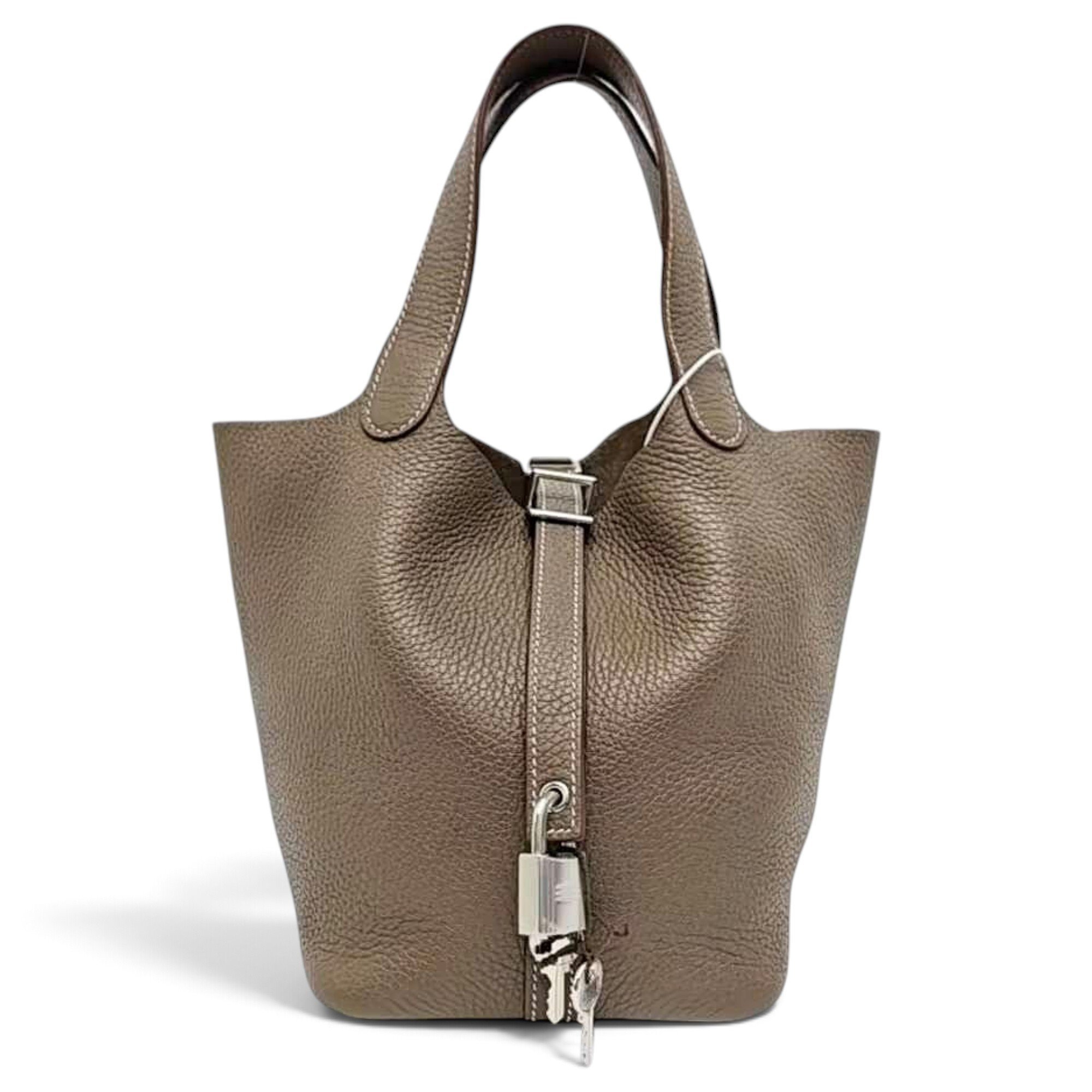 Picotin leather tote