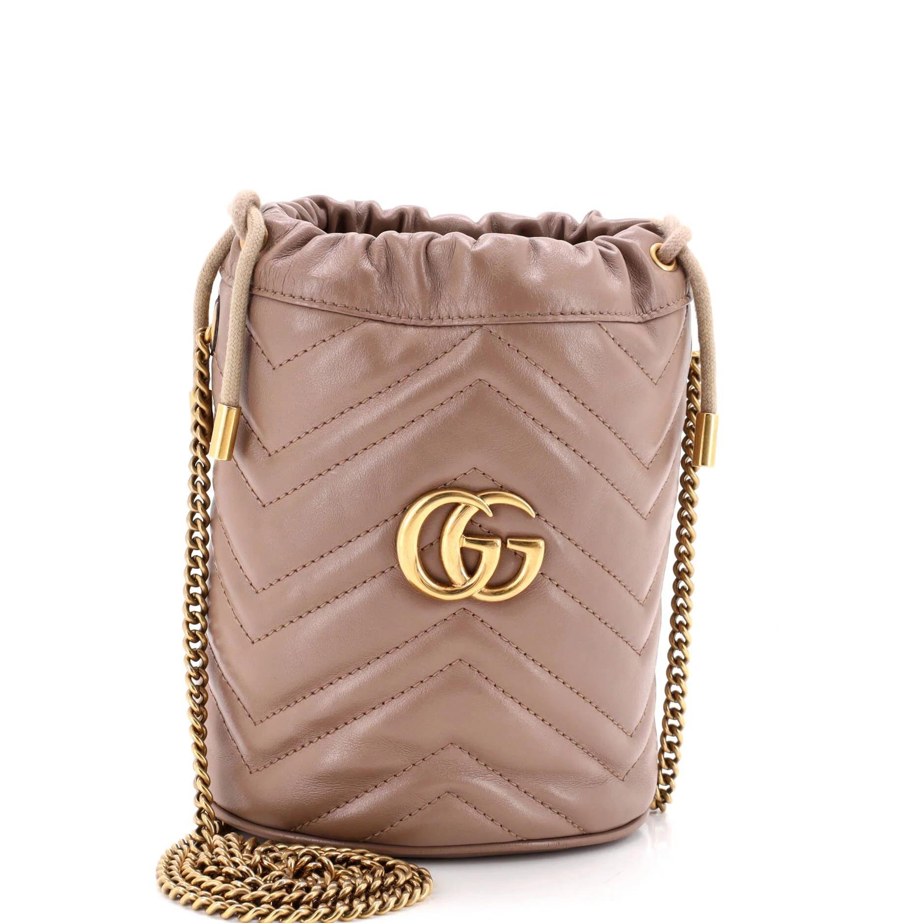 GG Marmont Bucket leather handbag