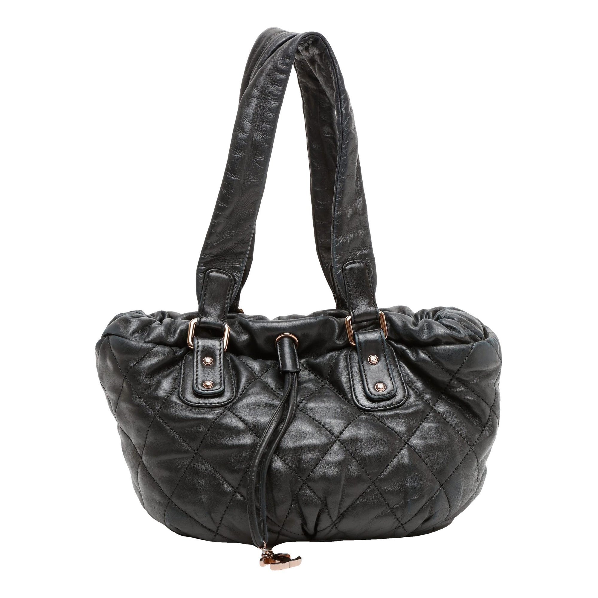 Trendy CC leather handbag