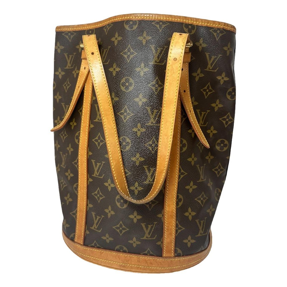 Bucket leather handbag