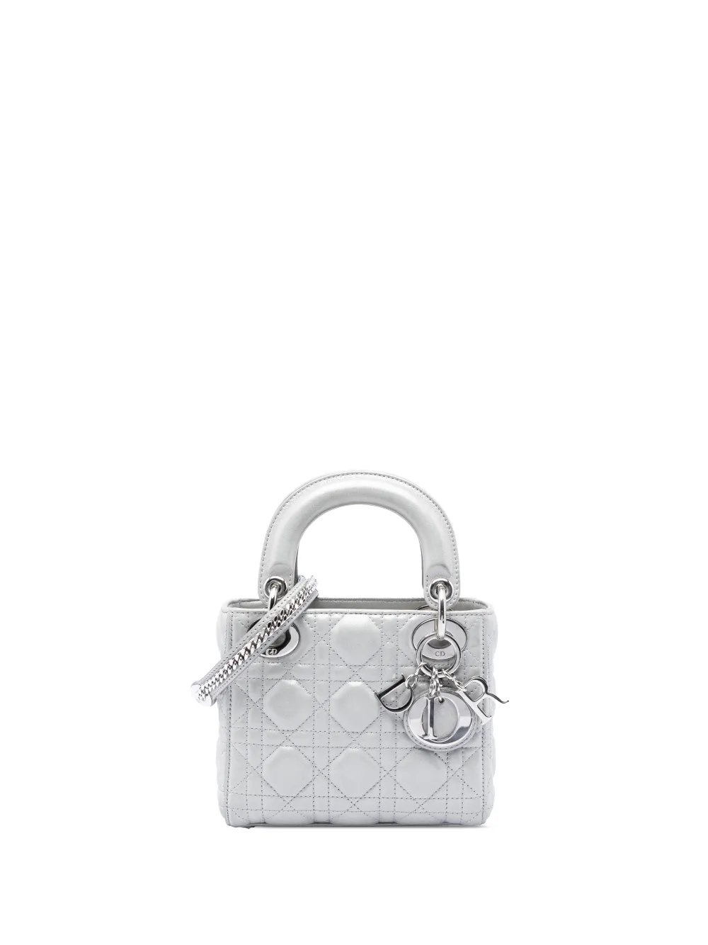 2015 Mini Iridescent Lambskin Cannage Lady Dior satchel
