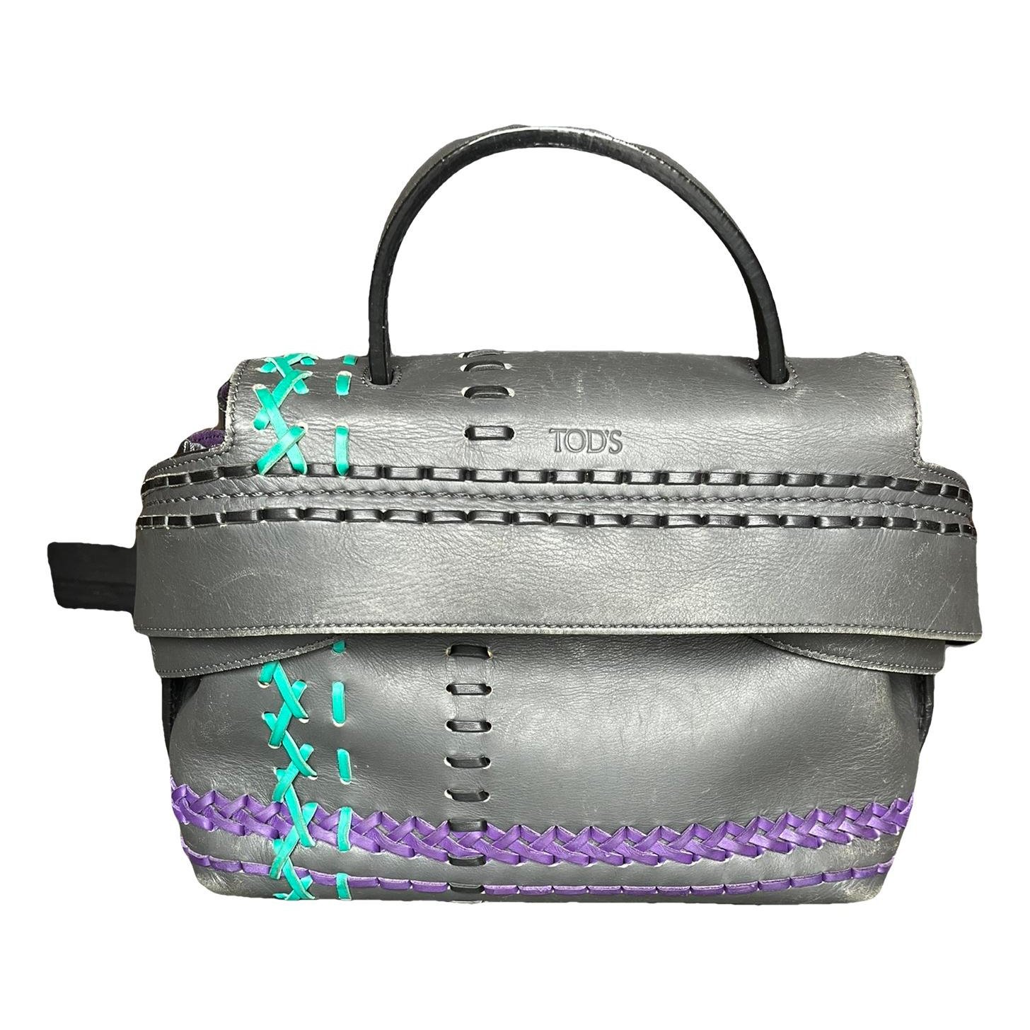 Wave leather handbag