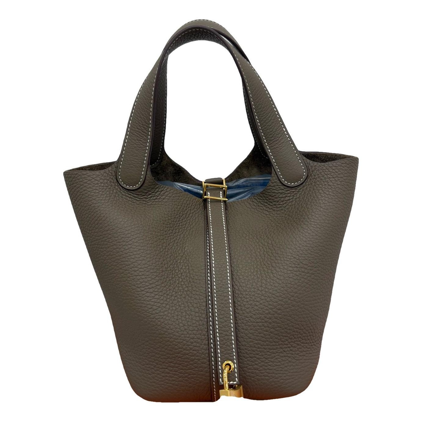 Picotin leather tote
