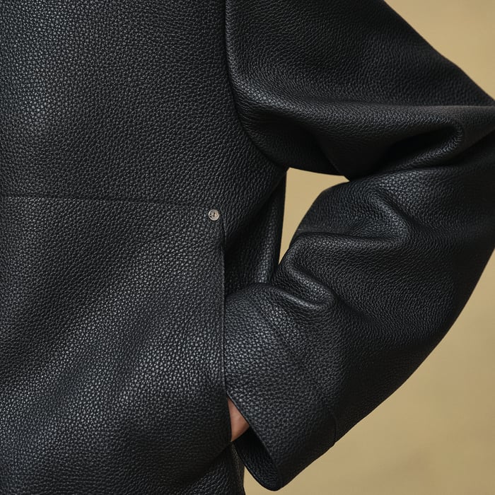 Noir Washed Deerskin Jacket