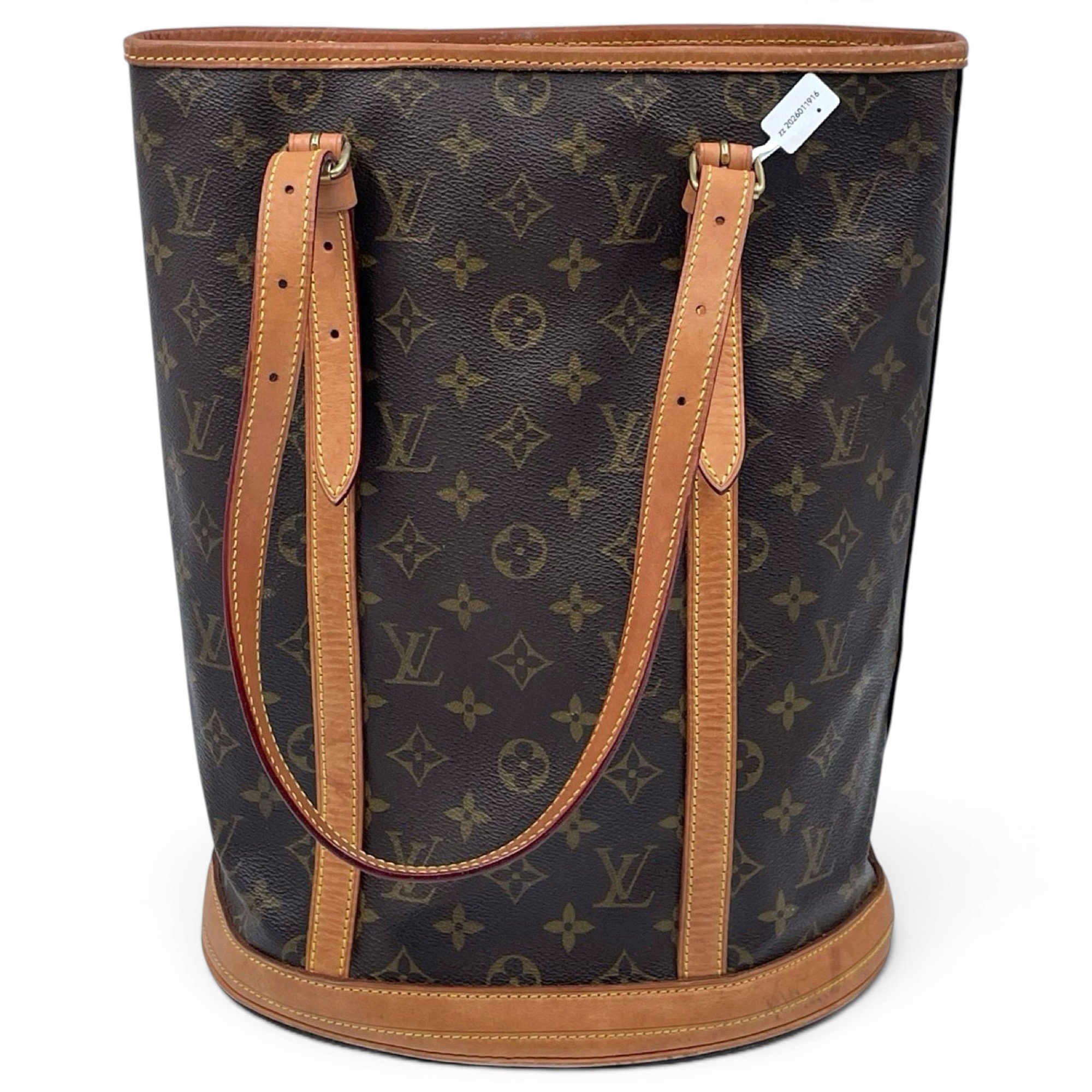 Bucket leather handbag