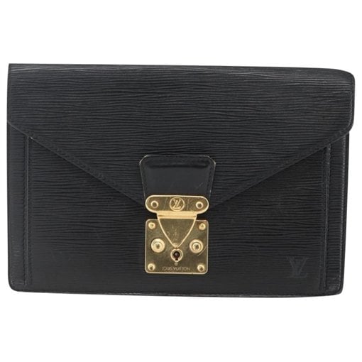 Leather clutch bag