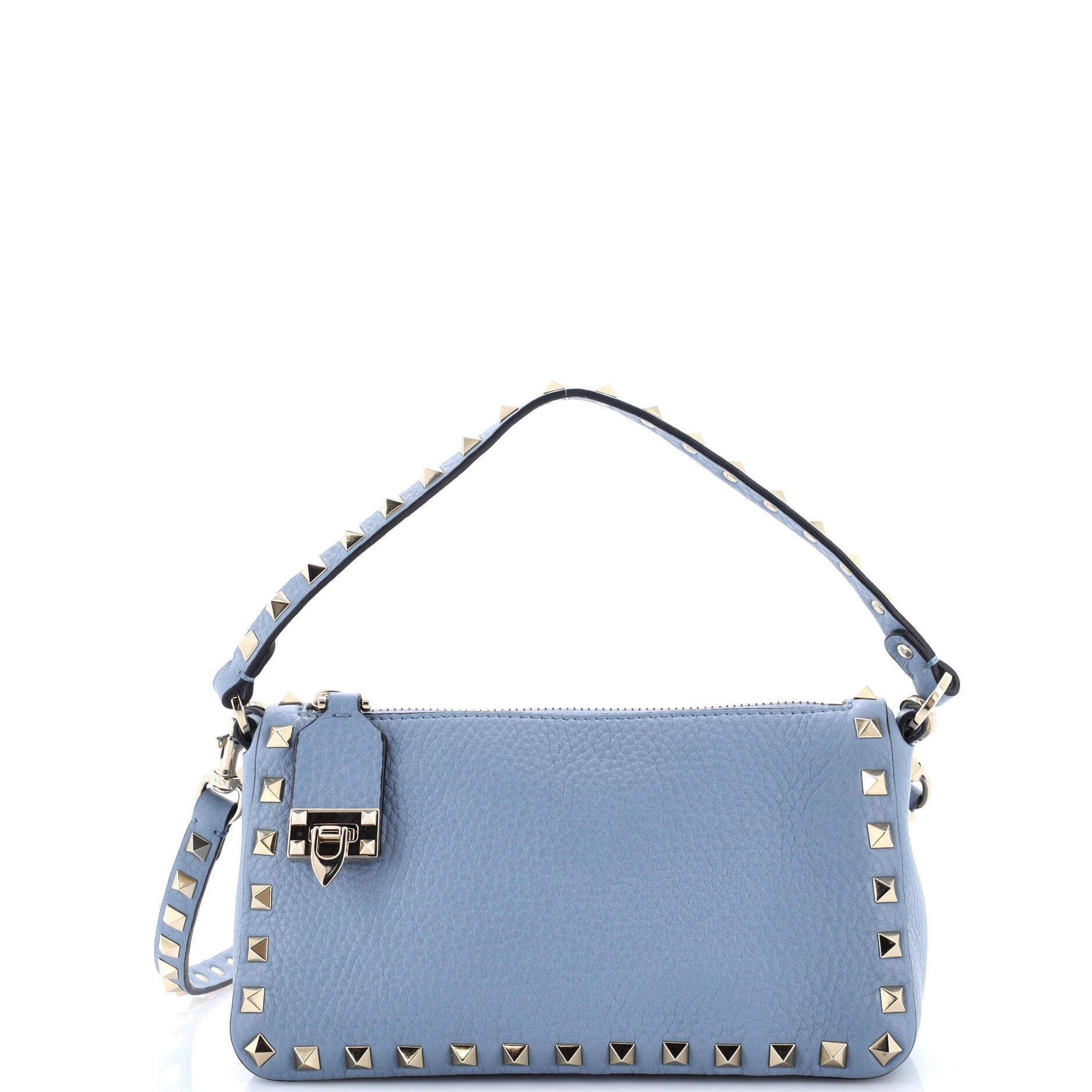 Valentino Garavani Rockstud Zip Pochette Shoulder Bag Leather Small