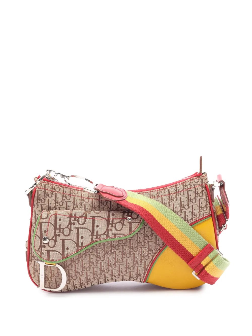 2004 Diorissimo Canvas Rasta Saddle Messenger crossbody bag
