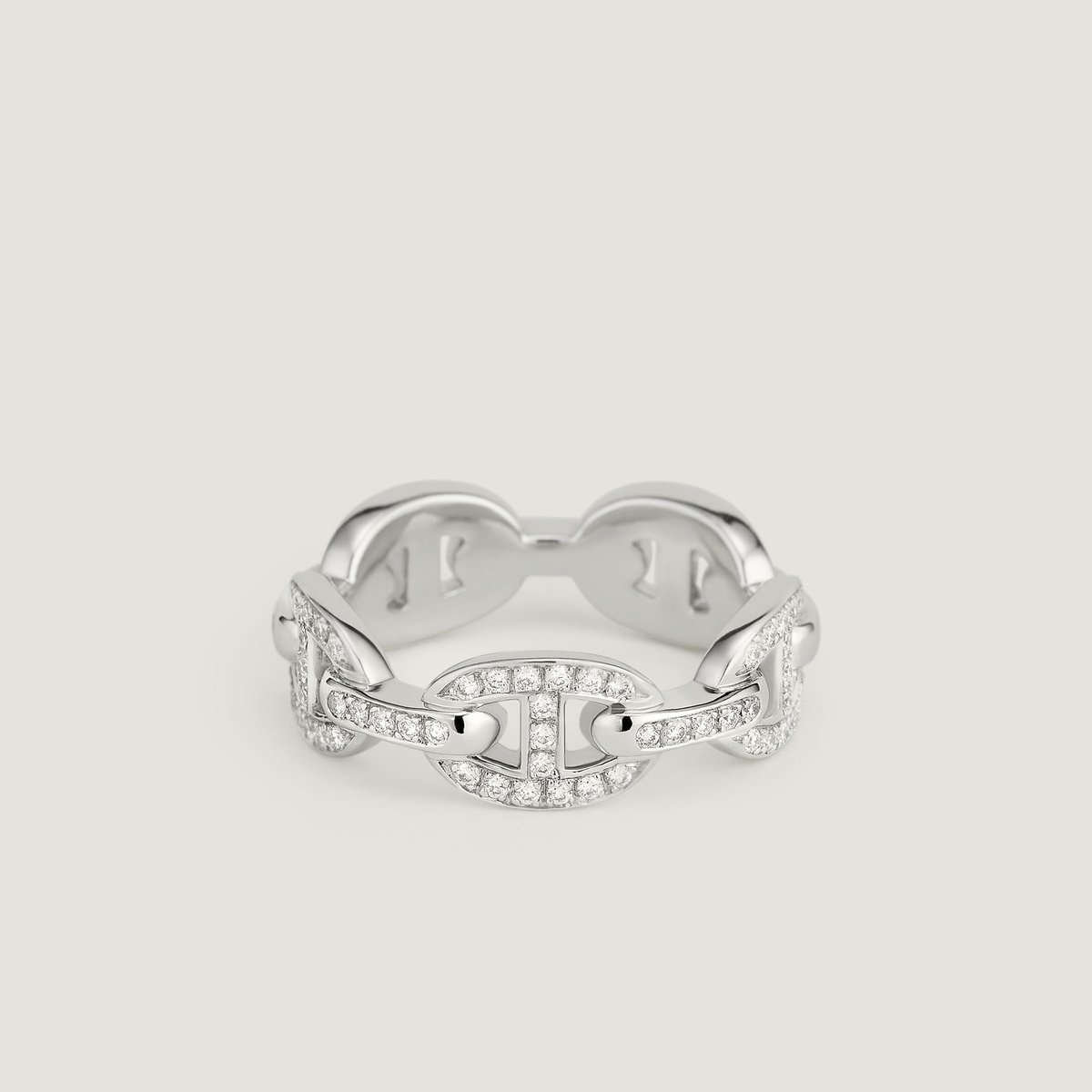 Sans Coloris Chaine D'Ancre Enchainee Ring, Small Model