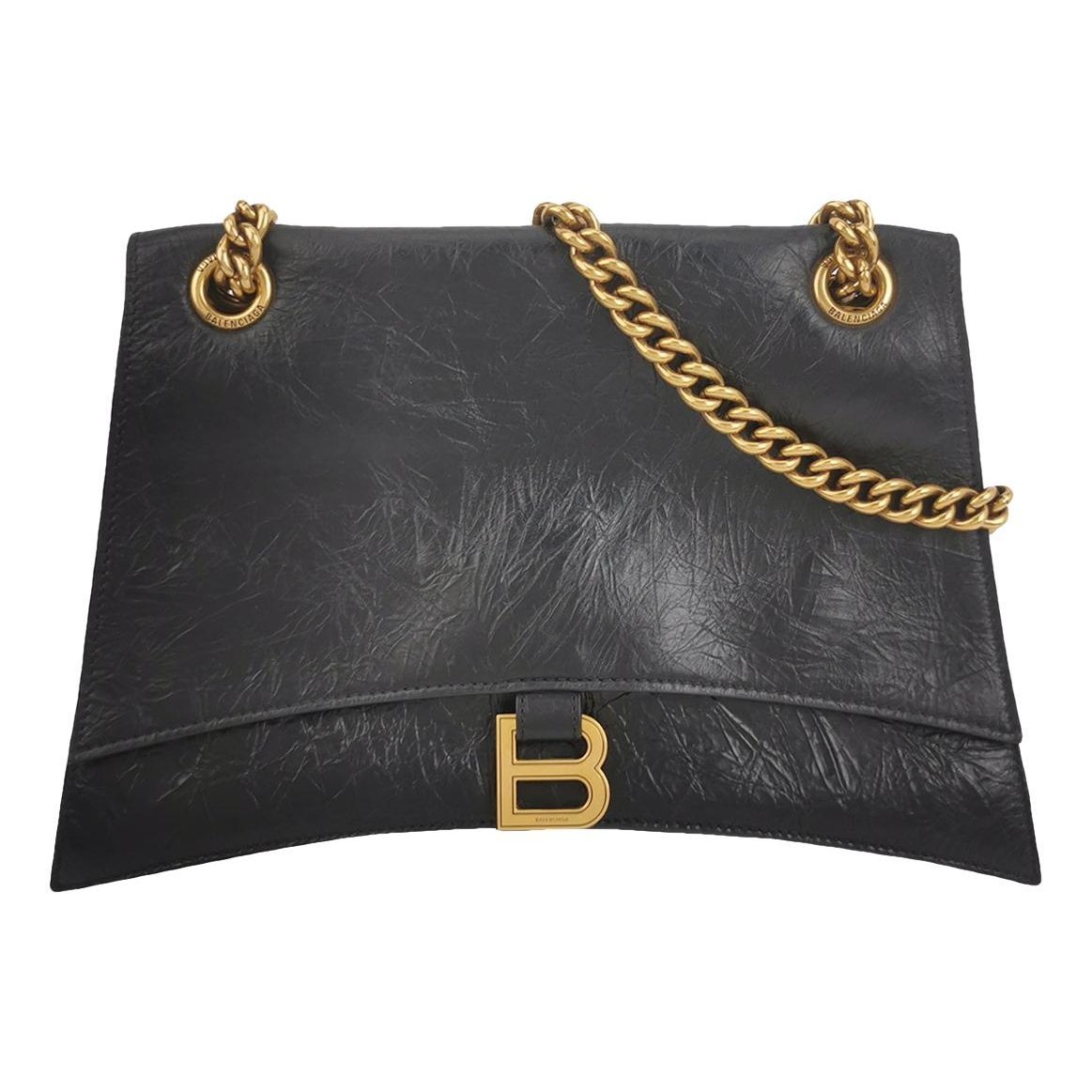 Crush leather handbag