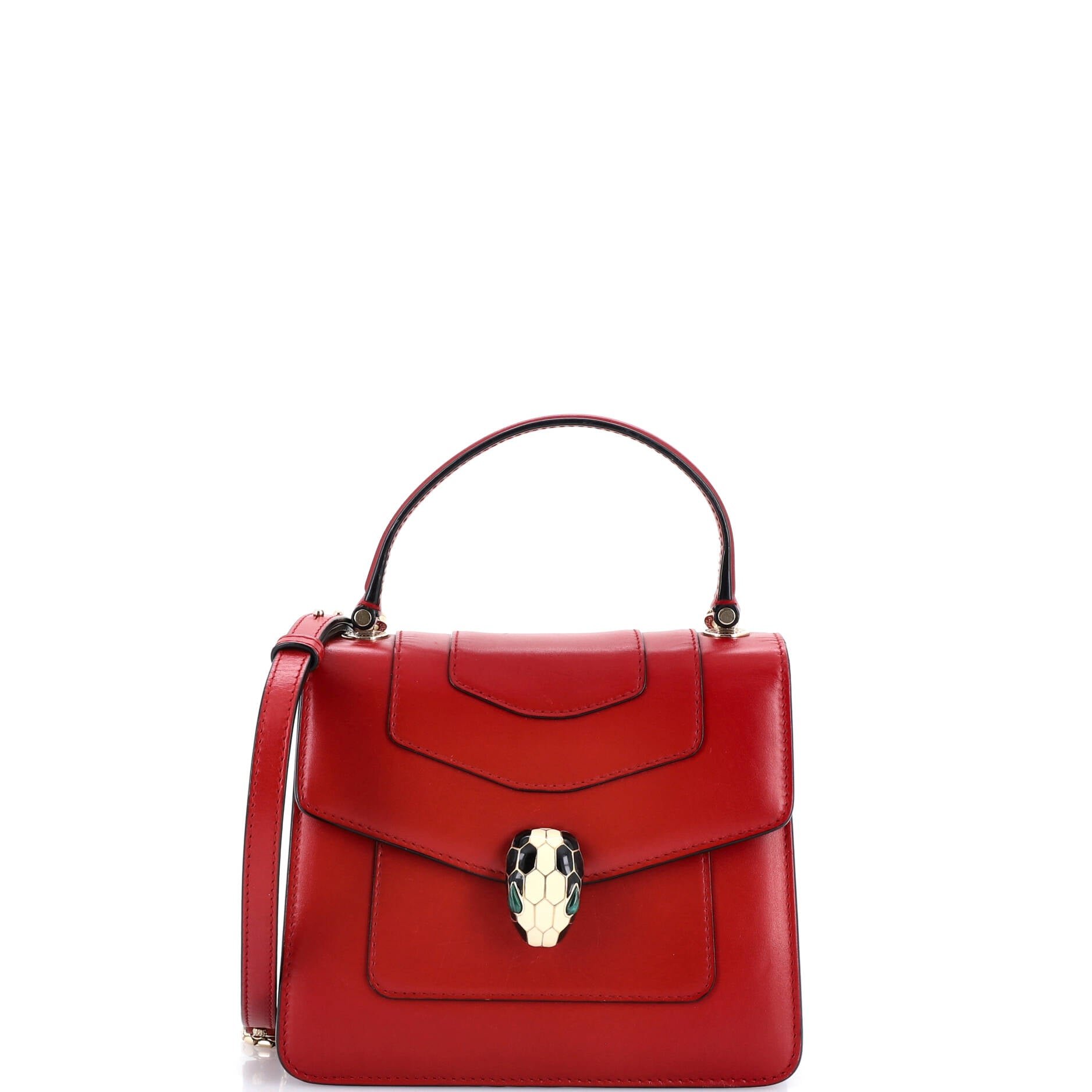 Serpenti Forever Top Handle Bag Leather Small