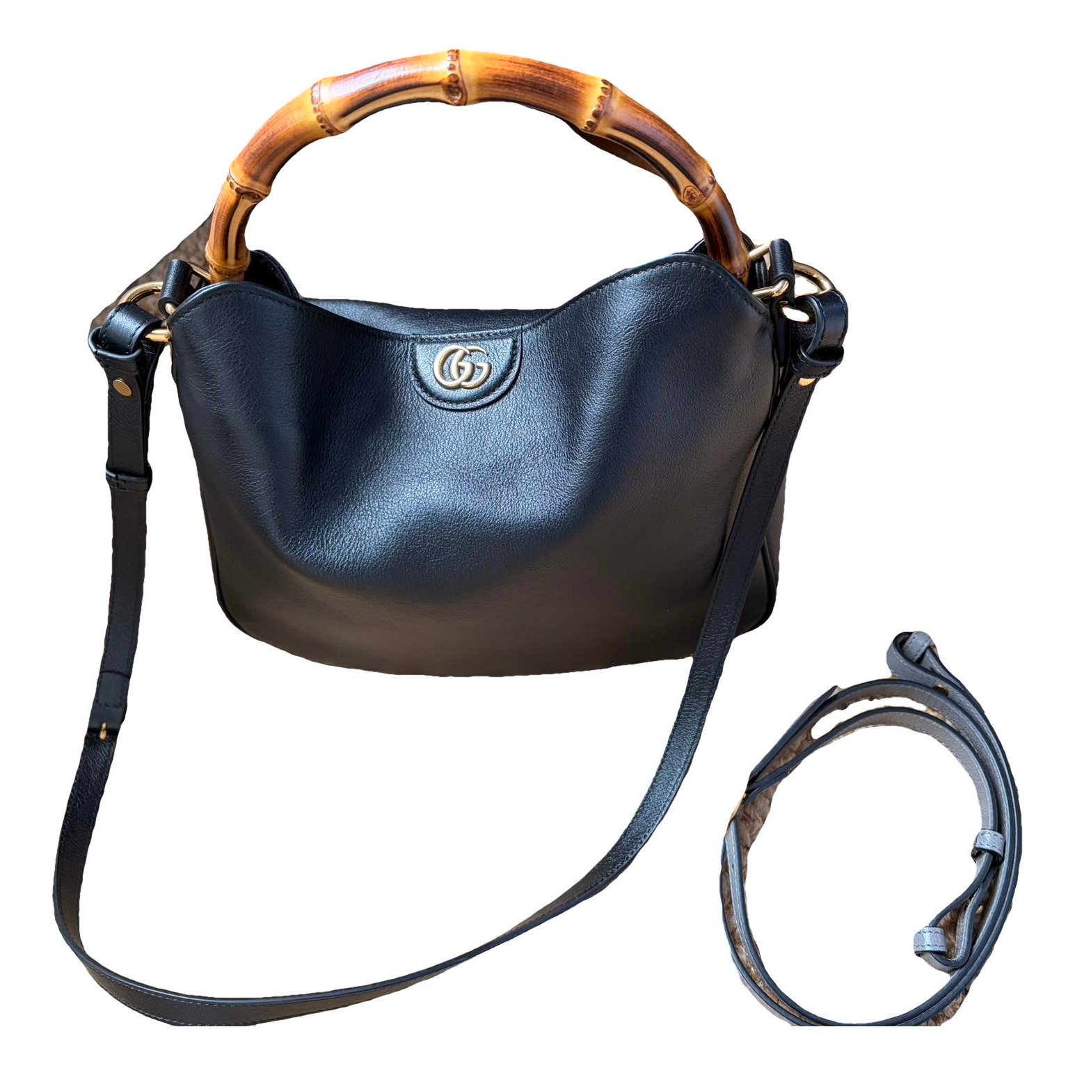 Diana Bamboo leather handbag