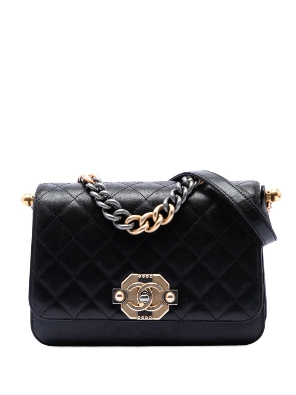 2017-2018 Paris Cosmopolite Medium Quilted Lambskin Ritz Flap satchel