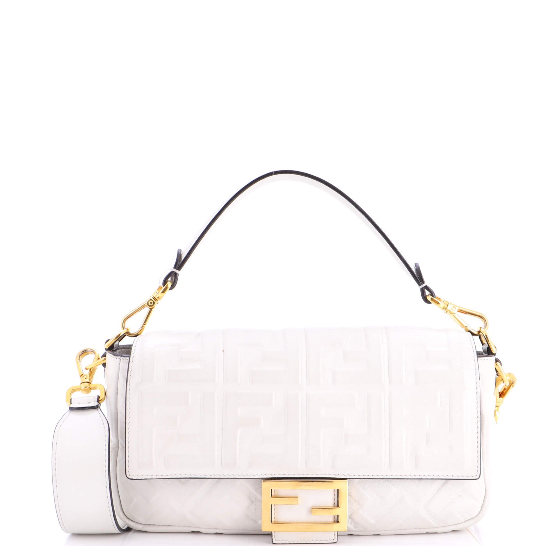 Baguette NM Bag Zucca Embossed Leather Medium
