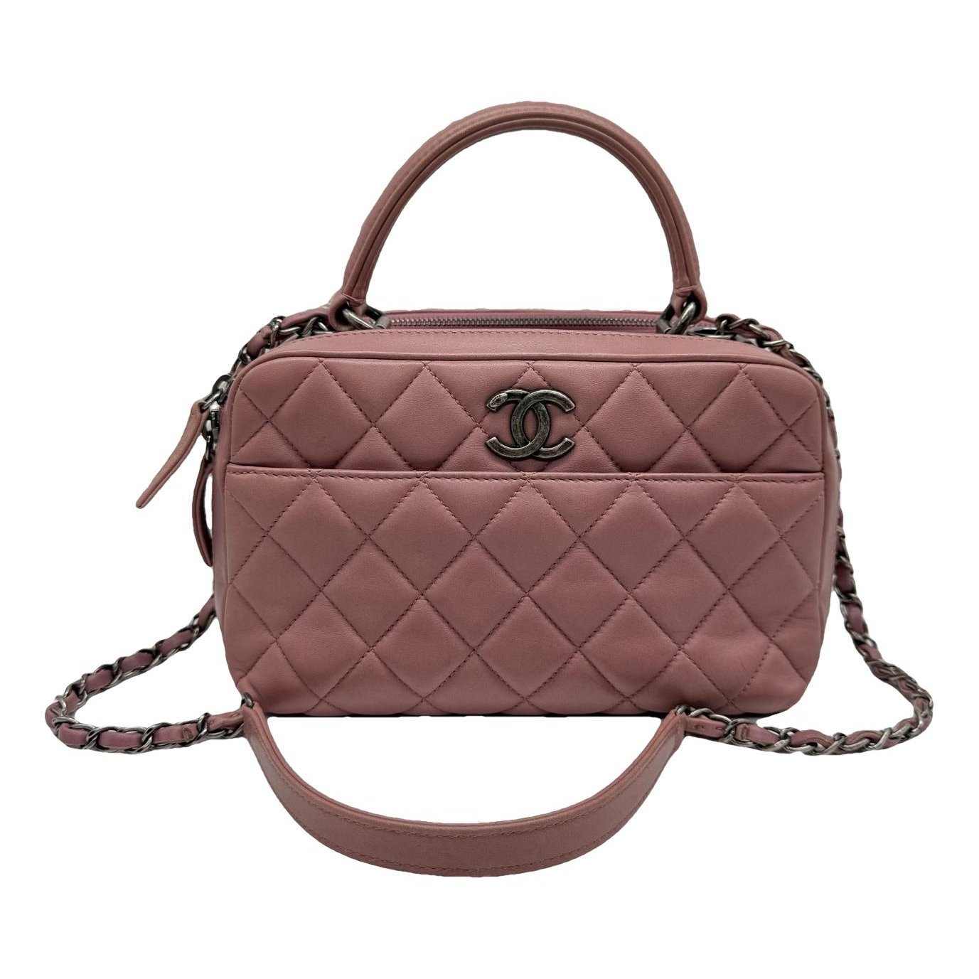 Trendy CC Bowler leather handbag