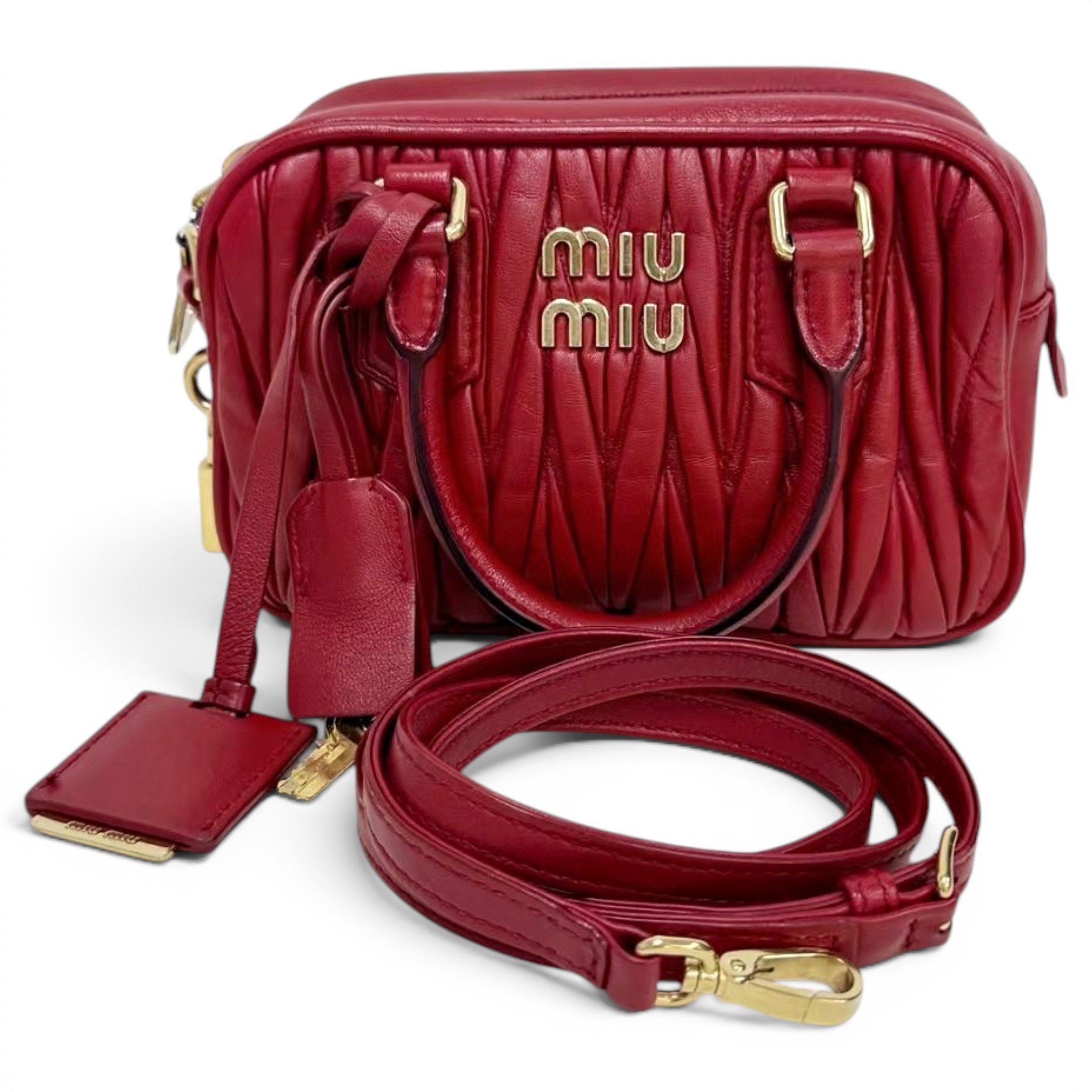 Miu Miu Leather bowling bag