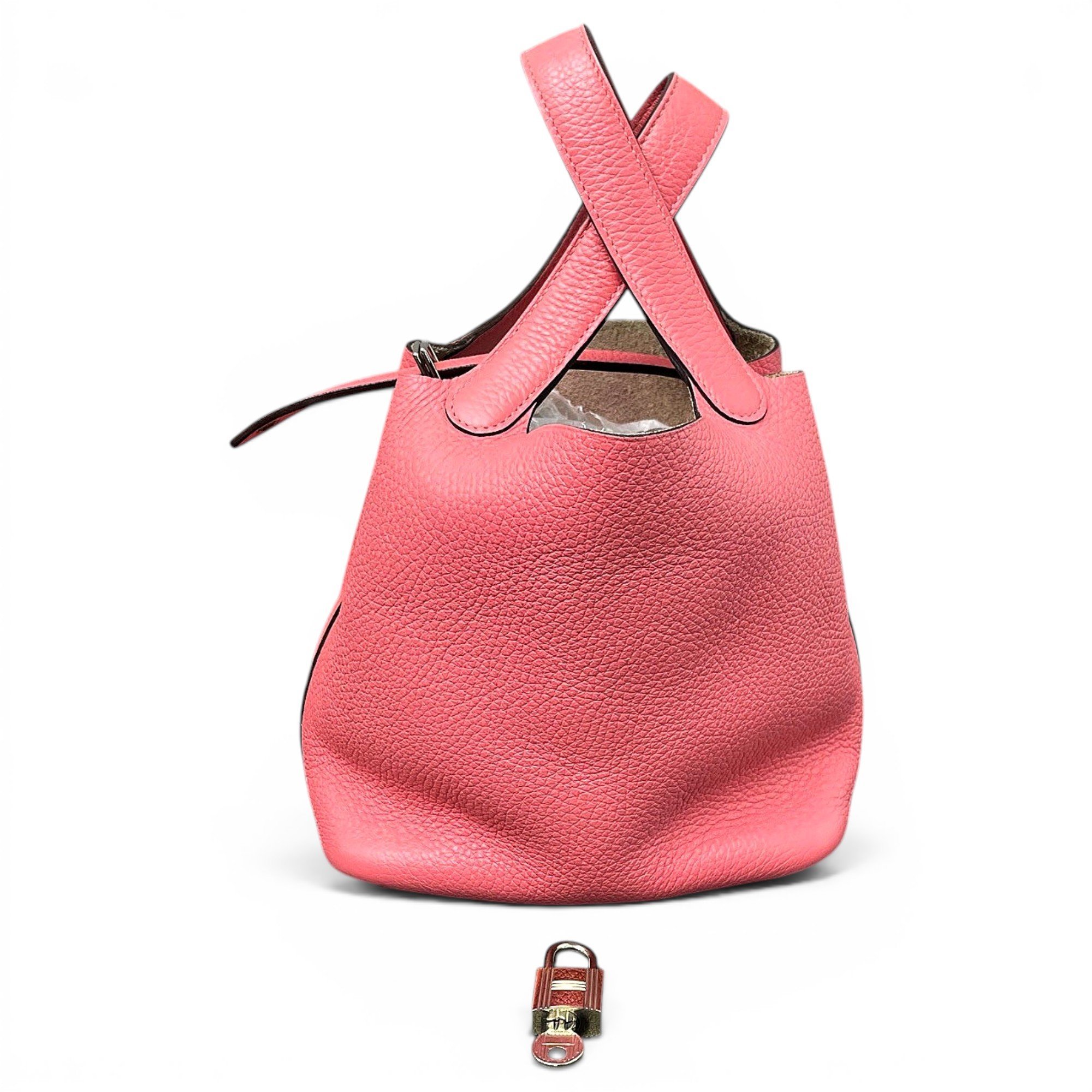 Picotin leather tote
