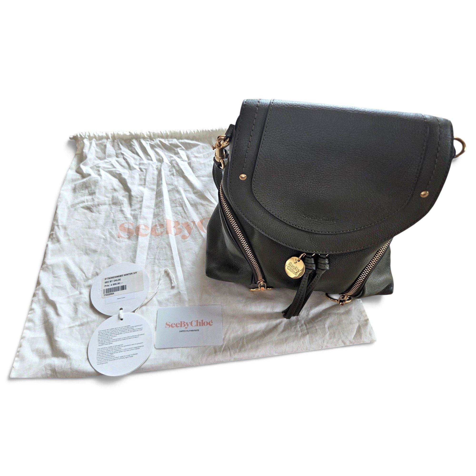 Leather backpack