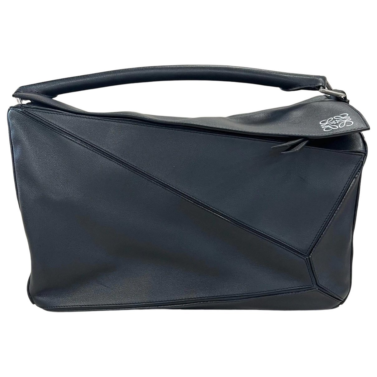 Puzzle leather handbag