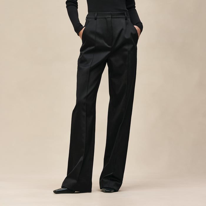 Noir High-waisted Wide Pants